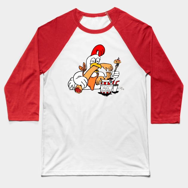 Feather Lickin Good Baseball T-Shirt by Bleake